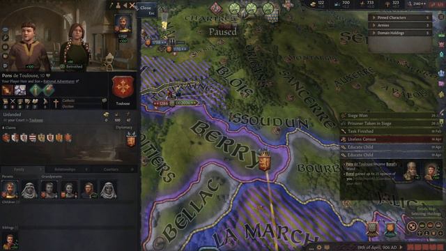 Crusader Kings 3 Playthrough - Toulouse Part 4 смотреть онлайн