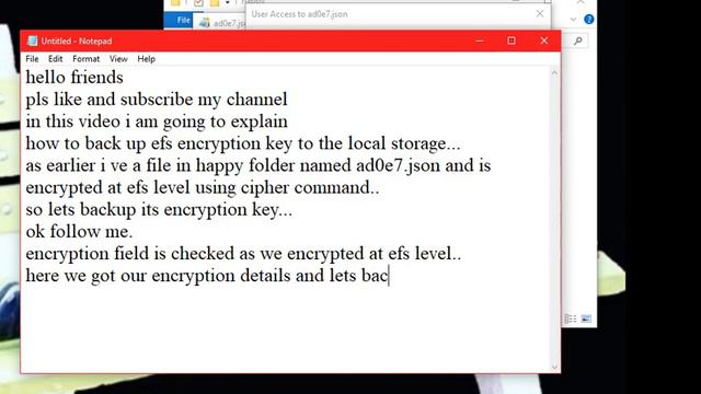 how to back up the encryption key of file encrypted using cipher command смотреть онлайн