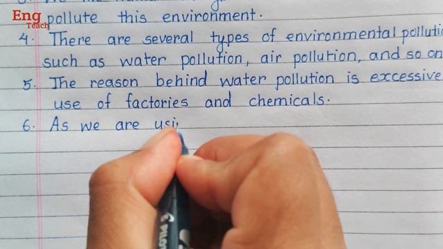 10 lines essay on Environmental Pollution | English writing | Writing | English essay | Eng Teach смотреть онлайн