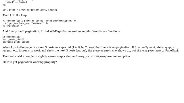 Wordpress: Pagination with get_posts seems to work but links not showing смотреть онлайн