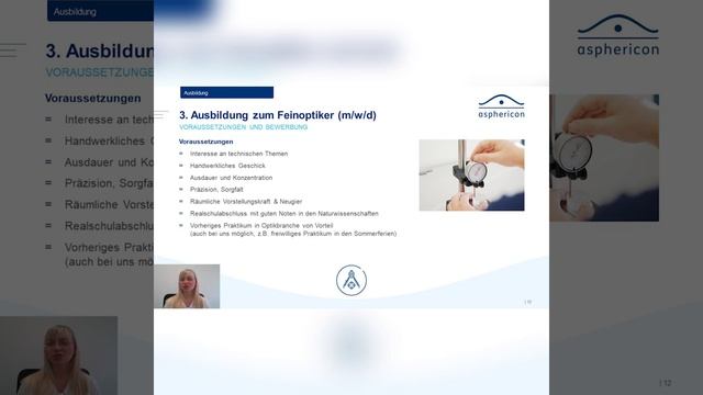 Ausbildung: Feinoptiker:in bei asphericon GmbH смотреть онлайн