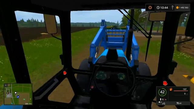 Farming Simulator 2017. мод трактор Беларус МТЗ 1221.+погрузчик... смотреть онлайн