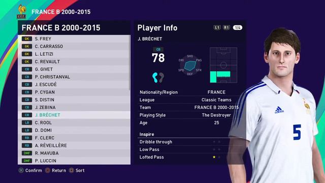 PES 2021 FRANCE CLASSIC 2TH TEAM 2000-2015 PS4 смотреть онлайн