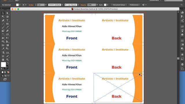 Business Cards Mounting in Adobe Illustrator within a 3 minutes Part II - Urdu & Hindi смотреть онлайн
