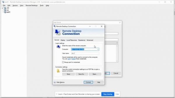 How to add RDP or server to remote desktop connection manager