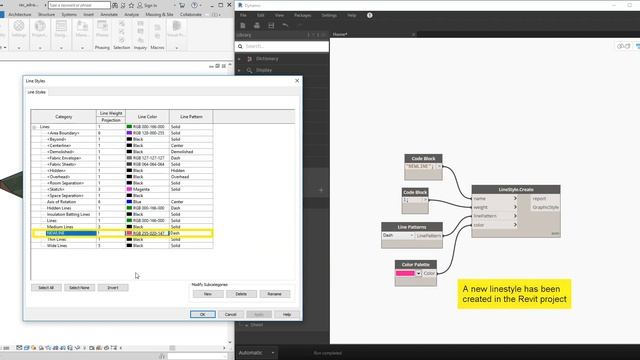 Bimorph Nodes v2.2 LineStyle.Create | Dynamo BIM Package смотреть онлайн