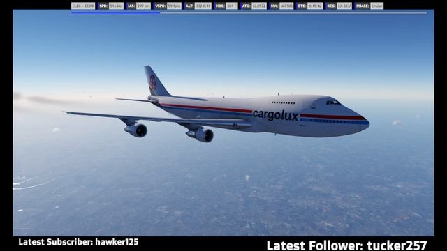 XP12 | Felis 747-200F | ELLX Luxembourg To EGPK Glasgow, UK |