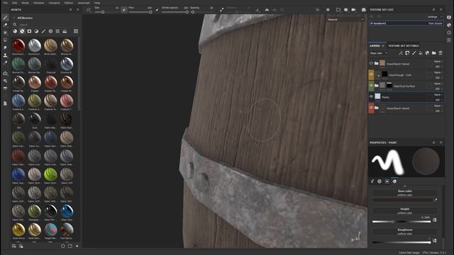 Beginner's Guide to Game Prop Creation 3/4: Wooden Barrel - Texturing with Substance Painter смотреть онлайн