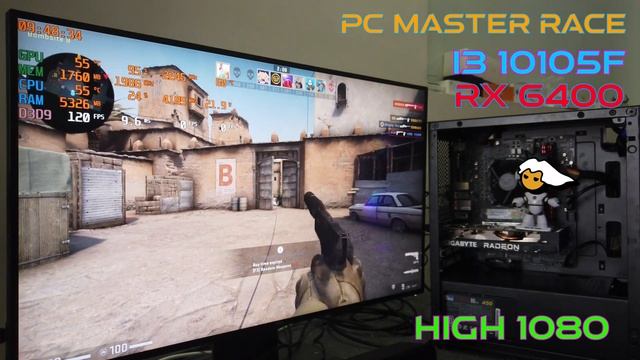 CSGO Intel Core i3 10105F, AMD RX 6400 FPS Test смотреть онлайн