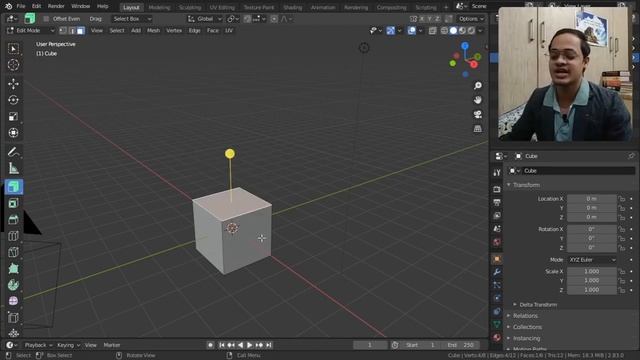 Blender Beginner Tutorial - Extrude Along Normals смотреть онлайн