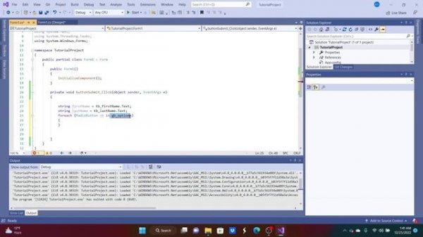How To Create A Windows Form App In .NET Framework Part 2 ( using C# )