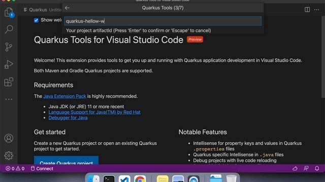 Quarkus Getting started | Maven | using VSCode смотреть онлайн