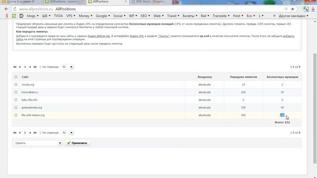 Проверка позиций сайта в Яндекс и Гугл (allpositions.ru) смотреть онлайн