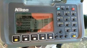 Тахеометр Nikon Nivo 5m смена режима съемки и высоты вешки