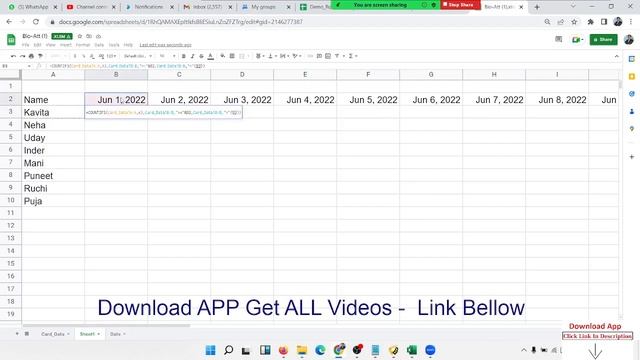 Google Sheet Bio Matric Attendance Sheet смотреть онлайн
