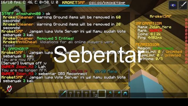 LIVE! ?Tutorial Claim Di KroketSMP Plugins Baru ! Yaampun Lag смотреть онлайн