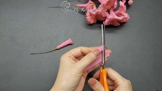 DIY/How to make TABEBUIA ROSEA with crepe paper. смотреть онлайн