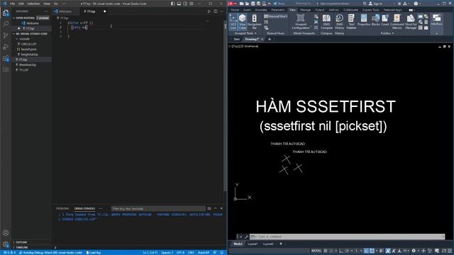 Lập trình autolisp autocad hàm SSSETFIRST смотреть онлайн