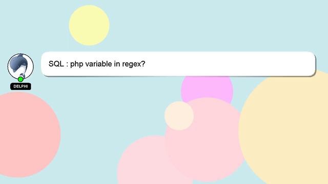 SQL : php variable in regex? смотреть онлайн