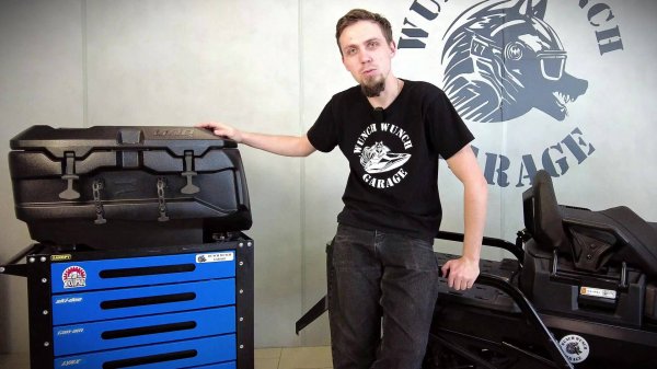 Кофр для снегохода BRP 135L - обзор и установка