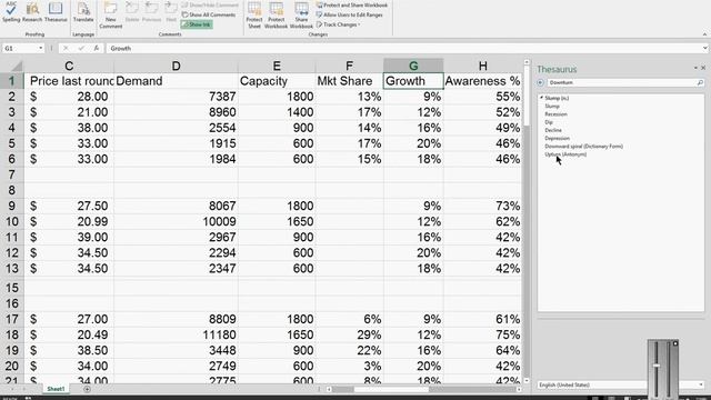 How to use the Thesaurus in Microsoft Excel 2013 смотреть онлайн