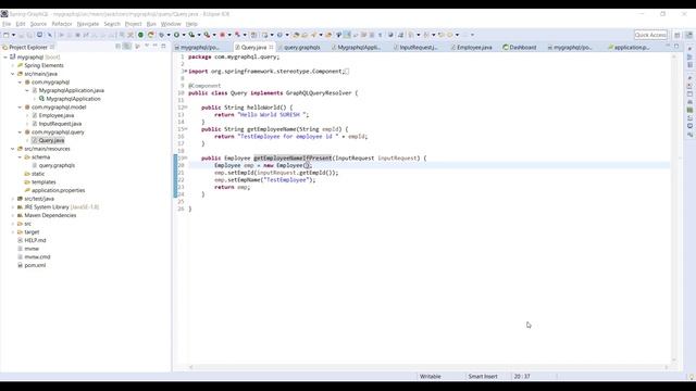 GraphQL with Spring boot with out DB смотреть онлайн