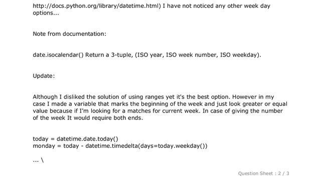 Django : Django queryset filtering by ISO week number смотреть онлайн