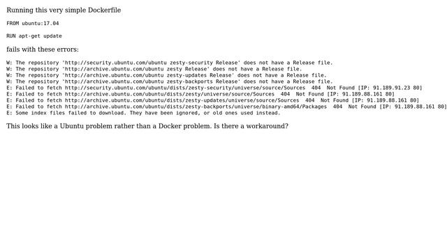 Ubuntu: apt-get update fails on 17.04 смотреть онлайн