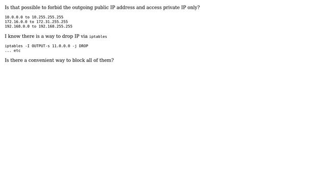 Unix & Linux: Limit private IP access only смотреть онлайн