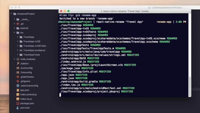 react-native-rename - rename react-native app with just one command смотреть онлайн