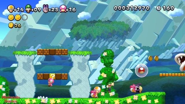 New Super Mario Luigi U Deluxe – 4 players | Walkthrough Part 2 (World 1) смотреть онлайн