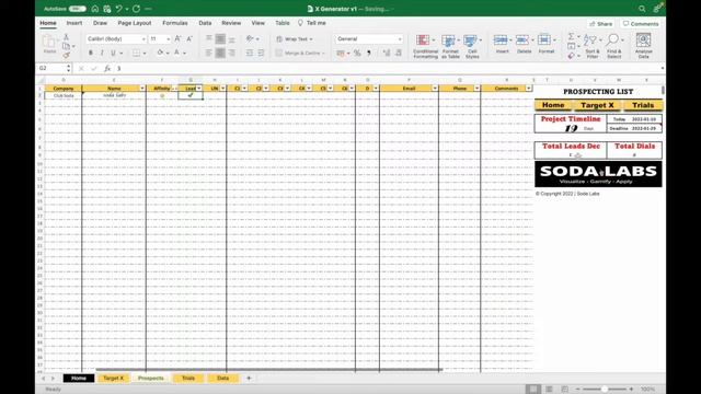Sales Lead Generation Visual Excel Template | For BDR SDR & LDR Teams | Full Walkthrough Video смотреть онлайн