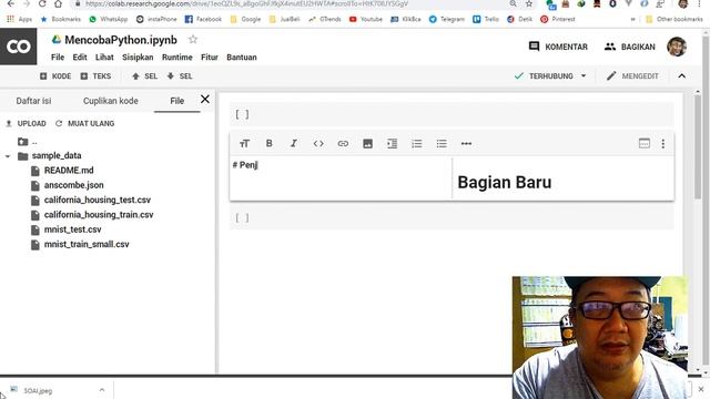Menggunakan Colab untuk pertama kali - [Tutorial Pemrograman Python bahasa Indonesia untuk pemula] смотреть онлайн