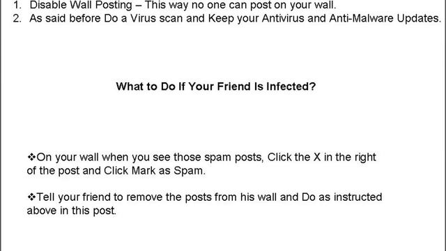 How to stop Virus & Malware from Facebook spam po смотреть онлайн