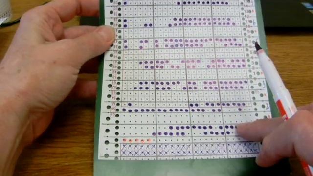 Как сделать перфокарту для двухфонтурного жаккарда. смотреть онлайн