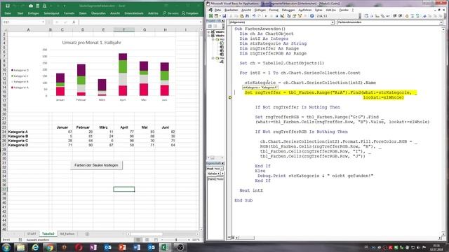 0028: Excel VBA: Diagramme schnell per Makro formatieren / Chartobjects смотреть онлайн
