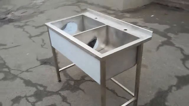 Мойка из нержавейки двухсекционная для общепита смотреть онлайн