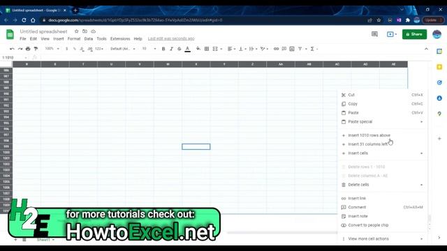 Quickly Add Rows and Columns in Google Sheets смотреть онлайн