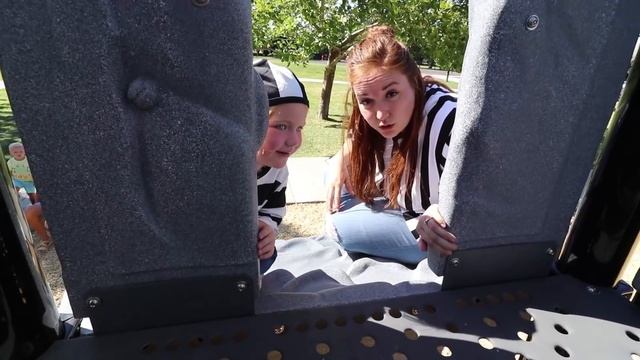 COPS vs ROBBERS - THE FLOOR IS LAVA CHALLENGE and PRISON ESCAPE at the Park! (new game with dad) смотреть онлайн
