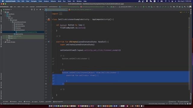 button set click listener | how to set click listener on button | android kotlin tutorial 2021 смотреть онлайн