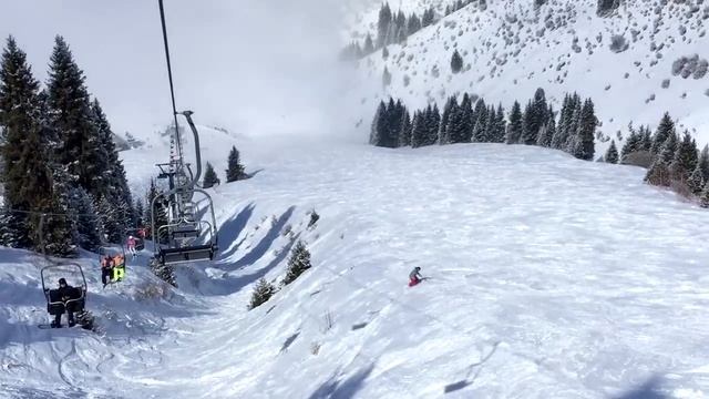 Almaty Kazakhstan snowboarding at Ak-Bulak / Фрирайд Акбулак / Akbulak Freeride смотреть онлайн