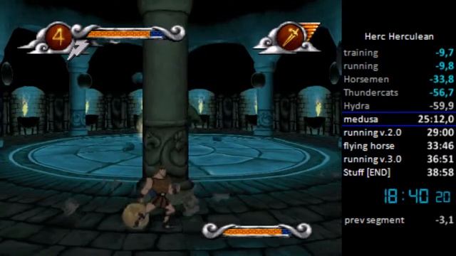 Disney's Hercules: Action game any% HERCULEAN difficulty in 34:47 смотреть онлайн
