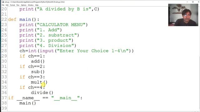 main function in Python смотреть онлайн