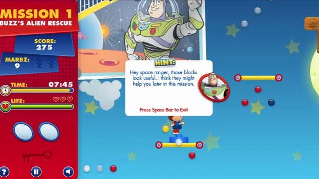 Toy Story 3 Marbelous - Flash Game - Casual Gameplay смотреть онлайн