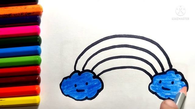 Bolalar uchun kamalak chizilgan/ Рисование радуга для детей / Drawing rainbow for kids with song смотреть онлайн