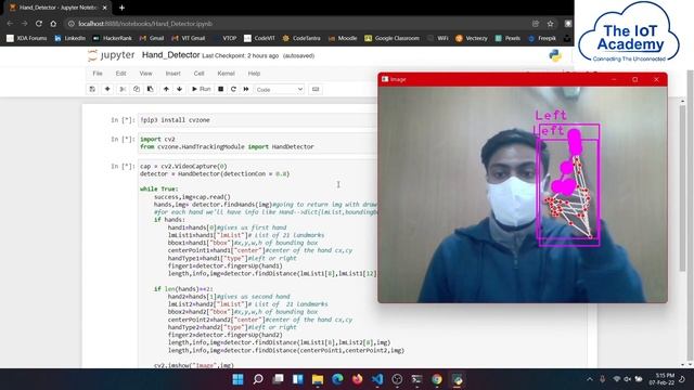 Hand Detection Using OpenCV and CVZONE Module смотреть онлайн