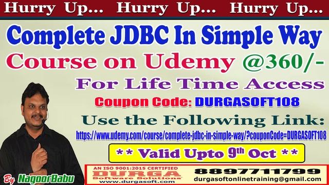 Complete JDBC In Simple Way Course On Udemy @360/-