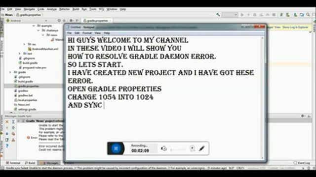 How to Resolve Gradle build Error in Android Studio... смотреть онлайн