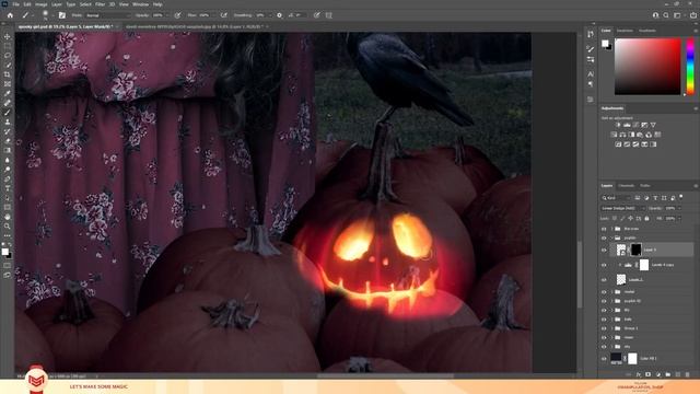 How to Create a Halloween Concept | October Special Photoshop Speed Art смотреть онлайн