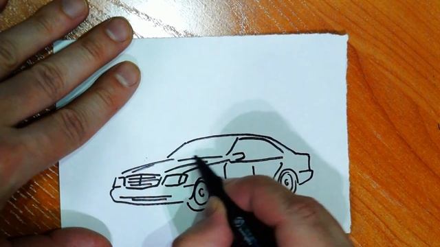 Как нарисовать машину Mercedes-Benz "кабан шестисотый" смотреть онлайн